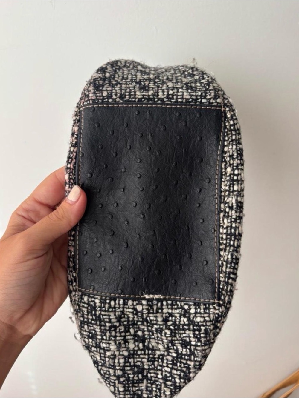 Vintage Liz Claiborne Black and White Tweed Mini Bag - Picture 6 of 8